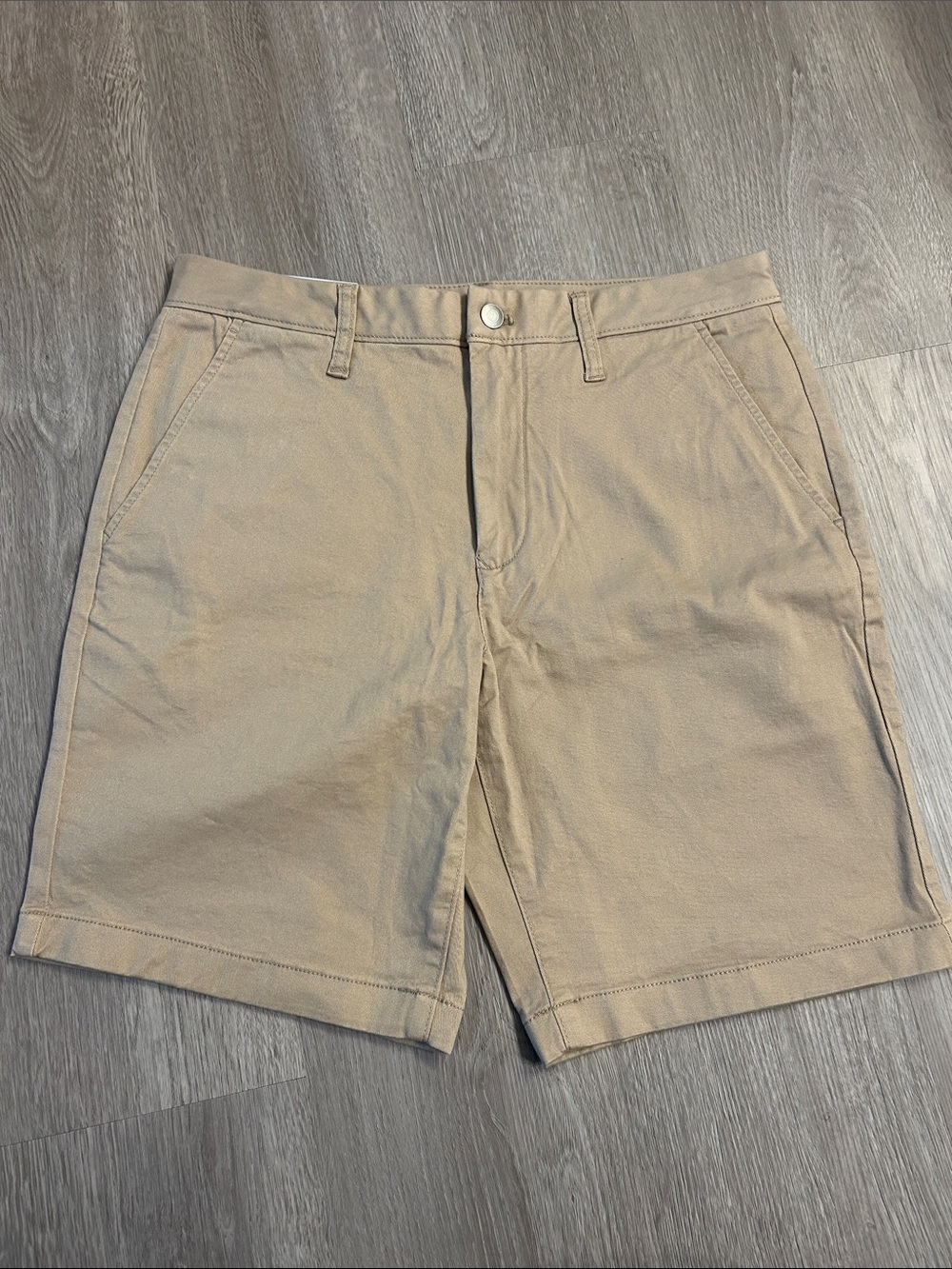 NWT- Members Mark Flat Front Twill Short - Khaki - Picture 2 of 2